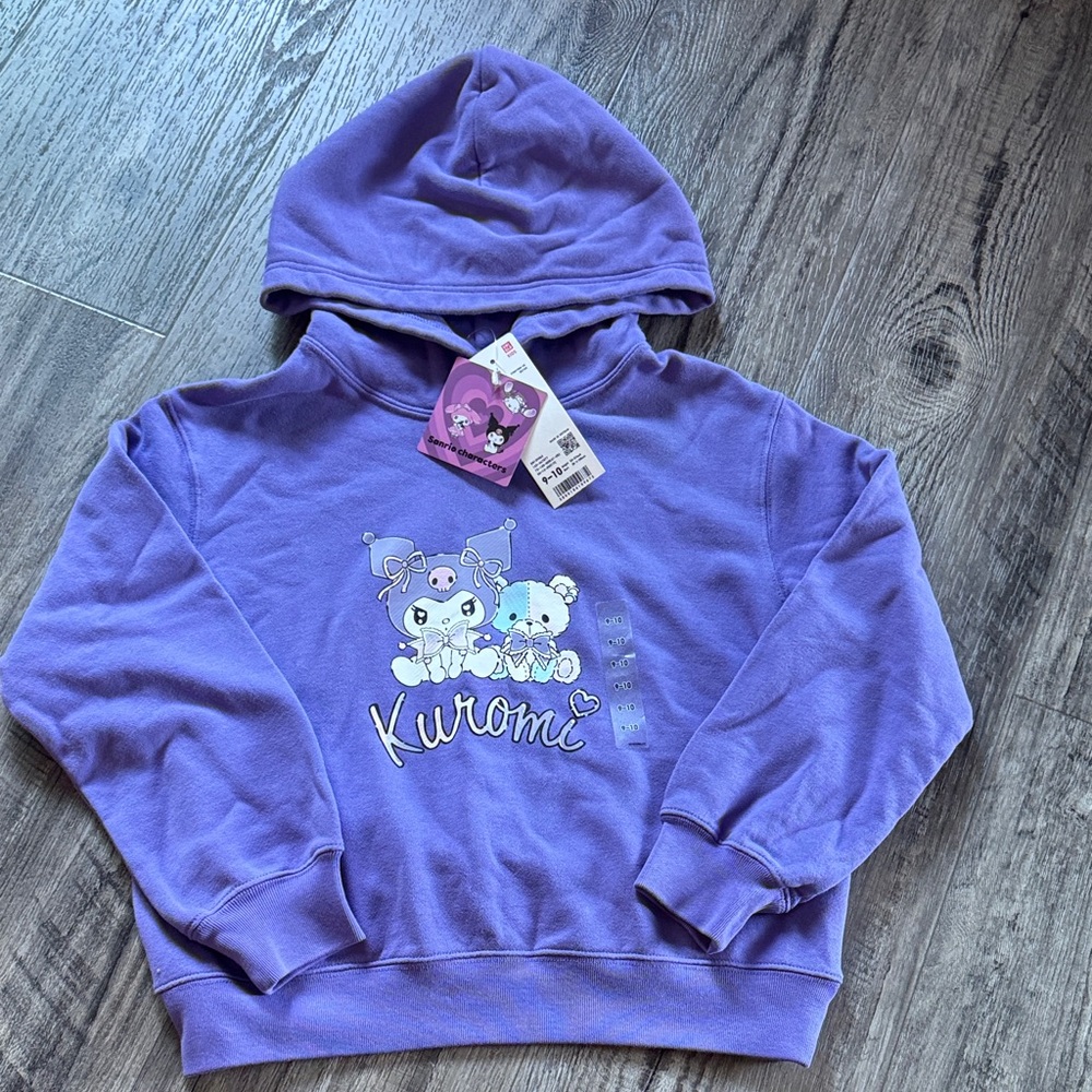 ✨ Brand New UNIQLO x Sanrio Kuromi Purple Hoodie – NWT (9–10Y) ✨